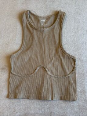 Pac Sun Tan Ribbed Crop Top
